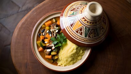 Traditional Chinese Tea Set with Delicious Thai-Inspired Meal