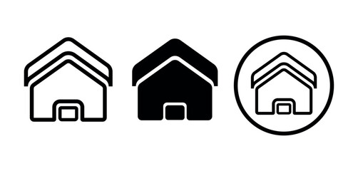 house icon set. home icon set. homepage symbol for app, website, business card, address information, ui. home sign png and vector illustration on transparent background