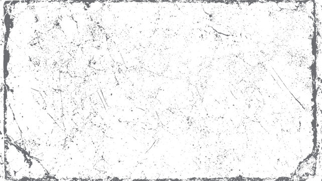 Old distressed monochrome grunge vector texture. Black and white surface with chips and scratches. Dusty cracked vintage background for design.