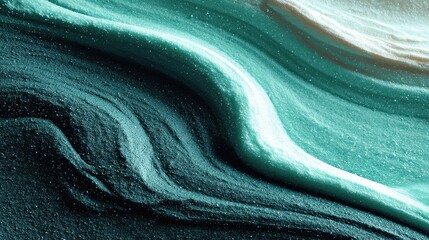 Oceanic Abstract: A captivating, abstract composition of flowing textures and gradients that evoke the serene beauty of ocean waves, rendered in a cool, calming palette.