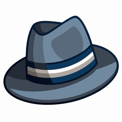 hat vector illustration, isolated on white background