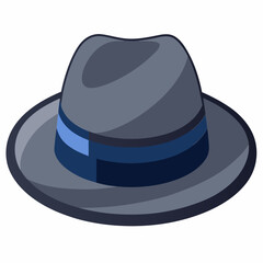 hat vector illustration, isolated on white background