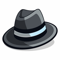 hat vector illustration, isolated on white background