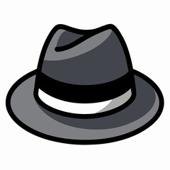 hat vector illustration, isolated on white background