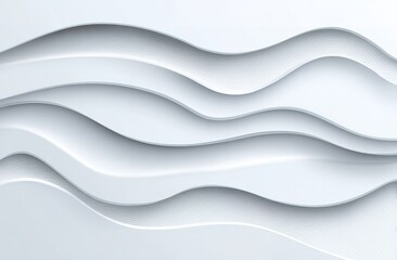 Abstract White Geometric Wave Pattern Background