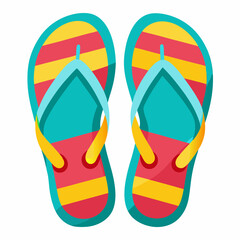 flip-flops vector illustration, isolated on white background