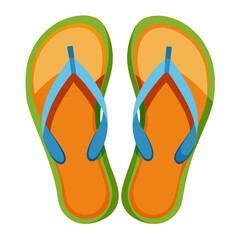flip-flops vector illustration, isolated on white background
