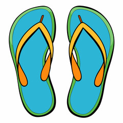 flip-flops vector illustration, isolated on white background