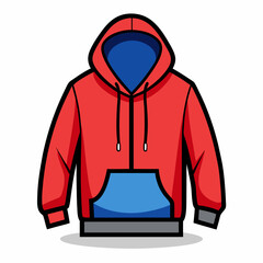 hoodie vector illustration, isolated on white background
