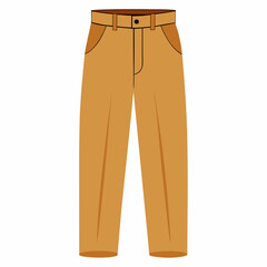 khaki pants vector illustration, isolated on white background