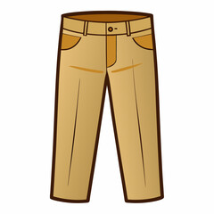 khaki pants vector illustration, isolated on white background