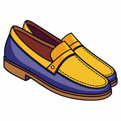 loafers vector illustration, isolated on white background