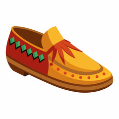 moccasins vector illustration, isolated on white background