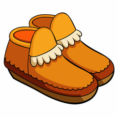 moccasins vector illustration, isolated on white background