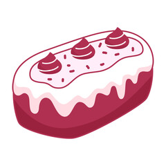 Vector illustration of a delicious birthday cupcakes with cream