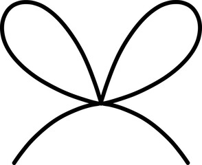 Cartoon Style Hand Drawn Bow With Loops