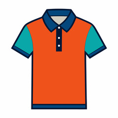 Naklejka premium polo shirt vector illustration, isolated on white background