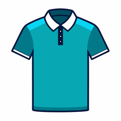 polo shirt vector illustration, isolated on white background