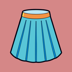 skirt vector illustration, isolated on white background