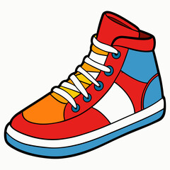 sneakers vector illustration, isolated on white background