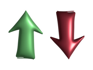 3d arrow symbol. Business clipart. Single element for design