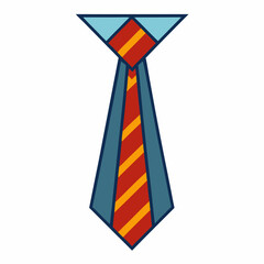 collar tie vector illustration, isolated on white background