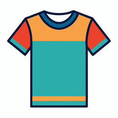 t-shirt vector illustration, isolated on white background