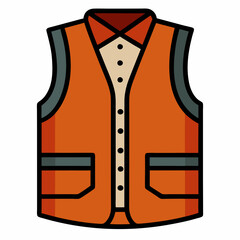 vest vector illustration, isolated on white background