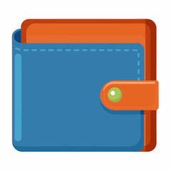 wallet vector illustration, isolated on white background
