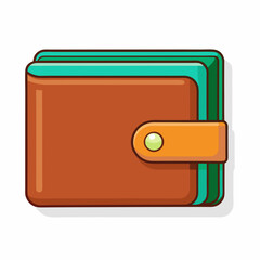 wallet vector illustration, isolated on white background