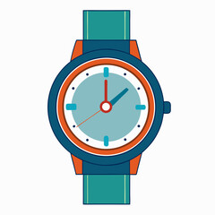 watch vector illustration, isolated on white background