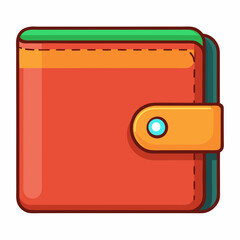 wallet vector illustration, isolated on white background