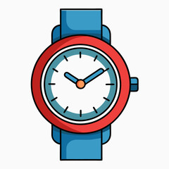 watch vector illustration, isolated on white background