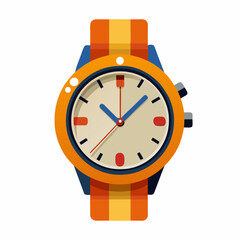 watch vector illustration, isolated on white background