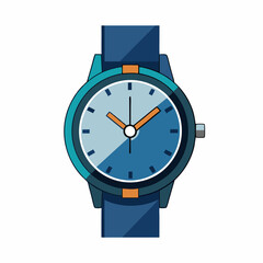 watch vector illustration, isolated on white background
