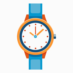 watch vector illustration, isolated on white background