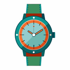watch vector illustration, isolated on white background