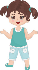 The girl is dissatisfied.