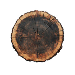 Obraz premium Cross Section of a Tree Trunk, Showing Annual Rings and Texture