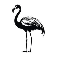 Flamingo a simple minimal silhouette 