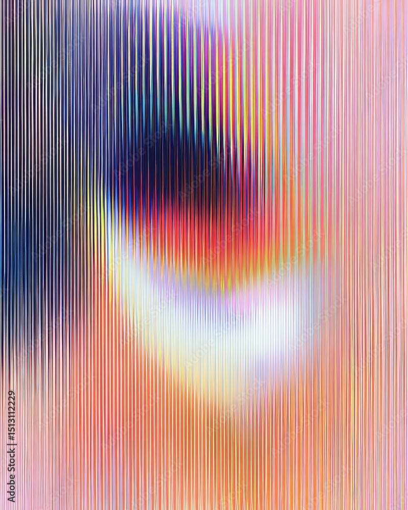 Poster colorful abstract patterns create a unique visual experience with vibrant reflections and waves of l