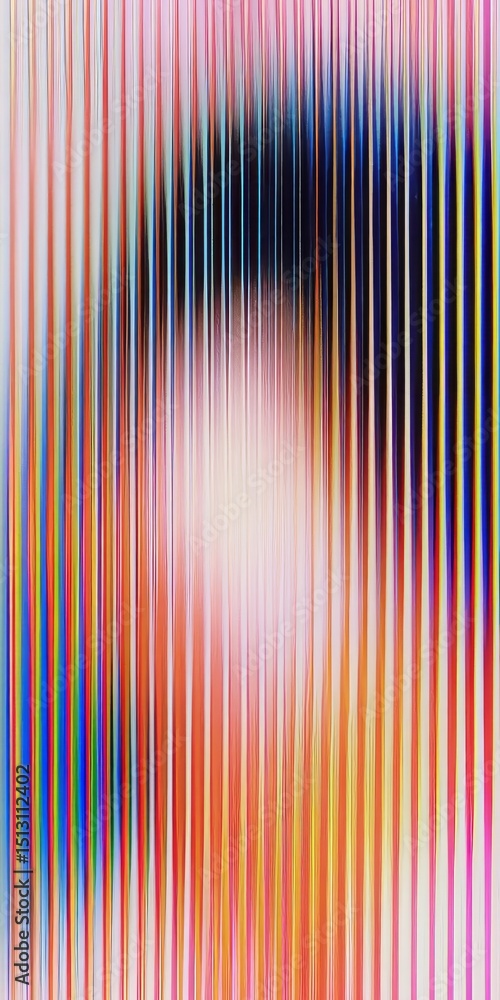 Poster Colorful abstract pattern with vertical lines and vibrant gradients in a dynamic display