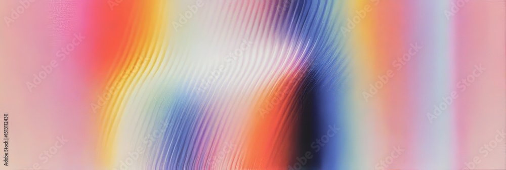 Poster colorful abstract design with wavy lines creating a vibrant visual effect