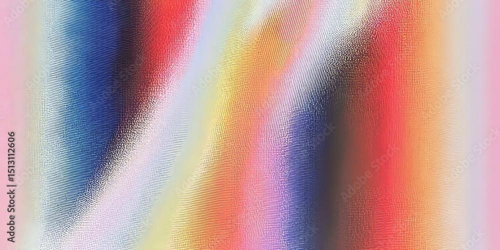 Poster colorful abstract waves flowing in vibrant patterns during a bright daylight setting