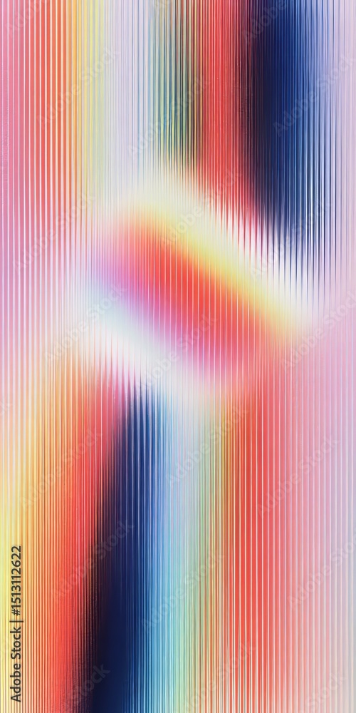 Poster Abstract colorful patterns with vertical lines creating a vibrant visual effect