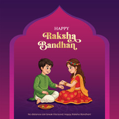 Raksha bandhan festival greeting card India. editable abstract vector illustration design. Happy Raksha Bandhan with nice Decorative Rakhi for Raksha Bandhan.