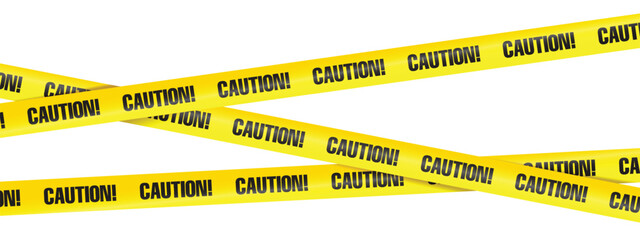 Police line do not cross, text on the yellow tape on white, black and transparent background. Realistic 3d Detailed Black and Yellow Police Line Tape.