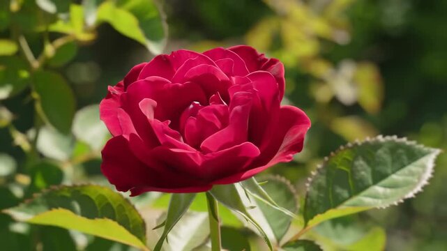 Red rose bud close up