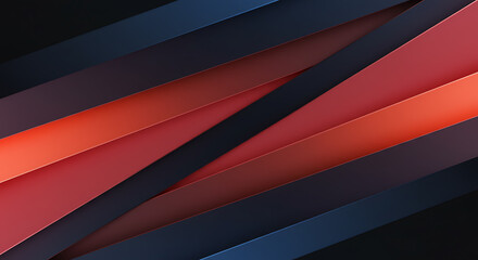 Fototapeta premium Abstract Diagonal Stripes Pattern in Red Orange and Blue