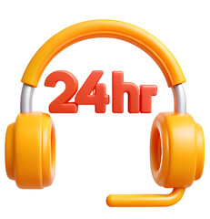 Customer Service 3D Render Icons – Set of Support and Help Desk Symbols with Headset and Communication Elements


